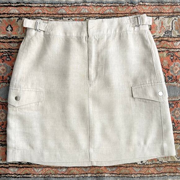 Athleta Velocity 100% Linen Cargo Pocket Skirt - Picture 2 of 11